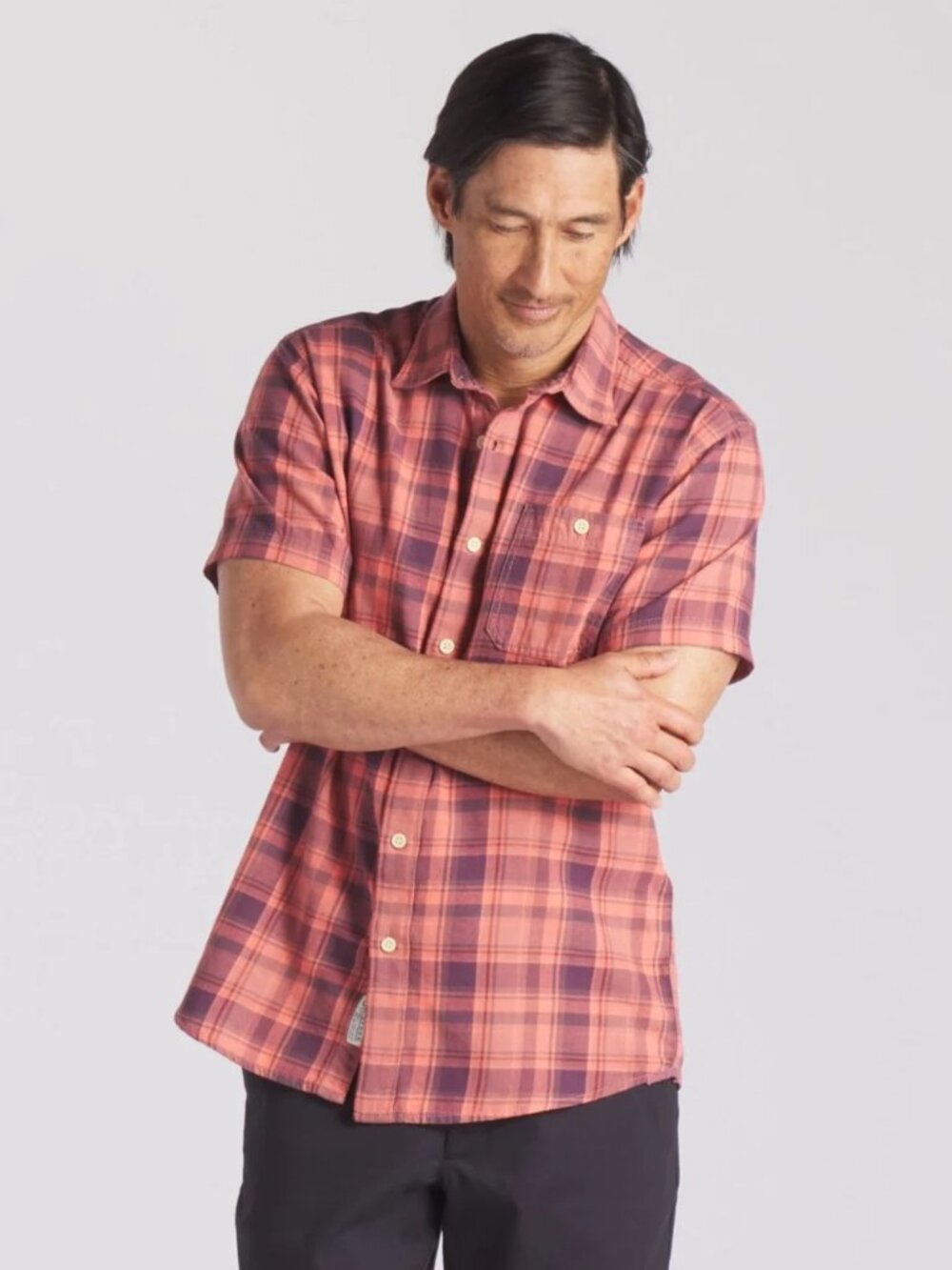 Grayers Clothiers Men’s Lightweight Classic Plaids Short Sleeve Shirt, Size M